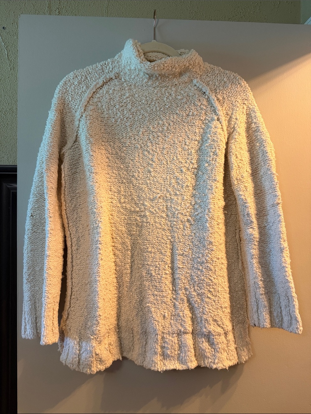 Anthropologie Moth Cozy Cream Sherpa Sweater - size s